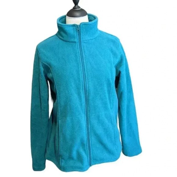 Bass Pro Shops Green Zip Up Fleece Jacket Size M - Picture 1 of 5